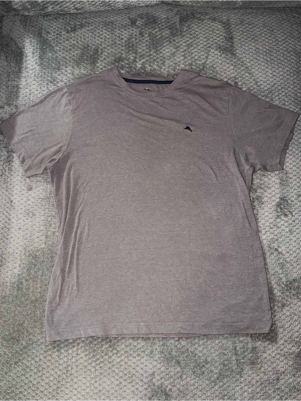 Tommy Bahama Men's Crew Neck Short Sleeve Shirt - Heather Gray